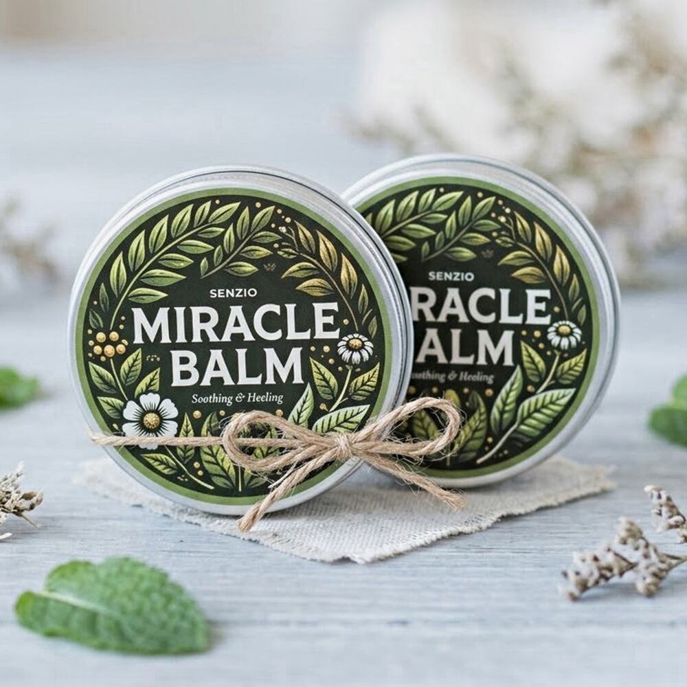 Senzio Miracle Balm Herbal Soothing Ointment Muscle Joint Pain Relief 2 Pk New